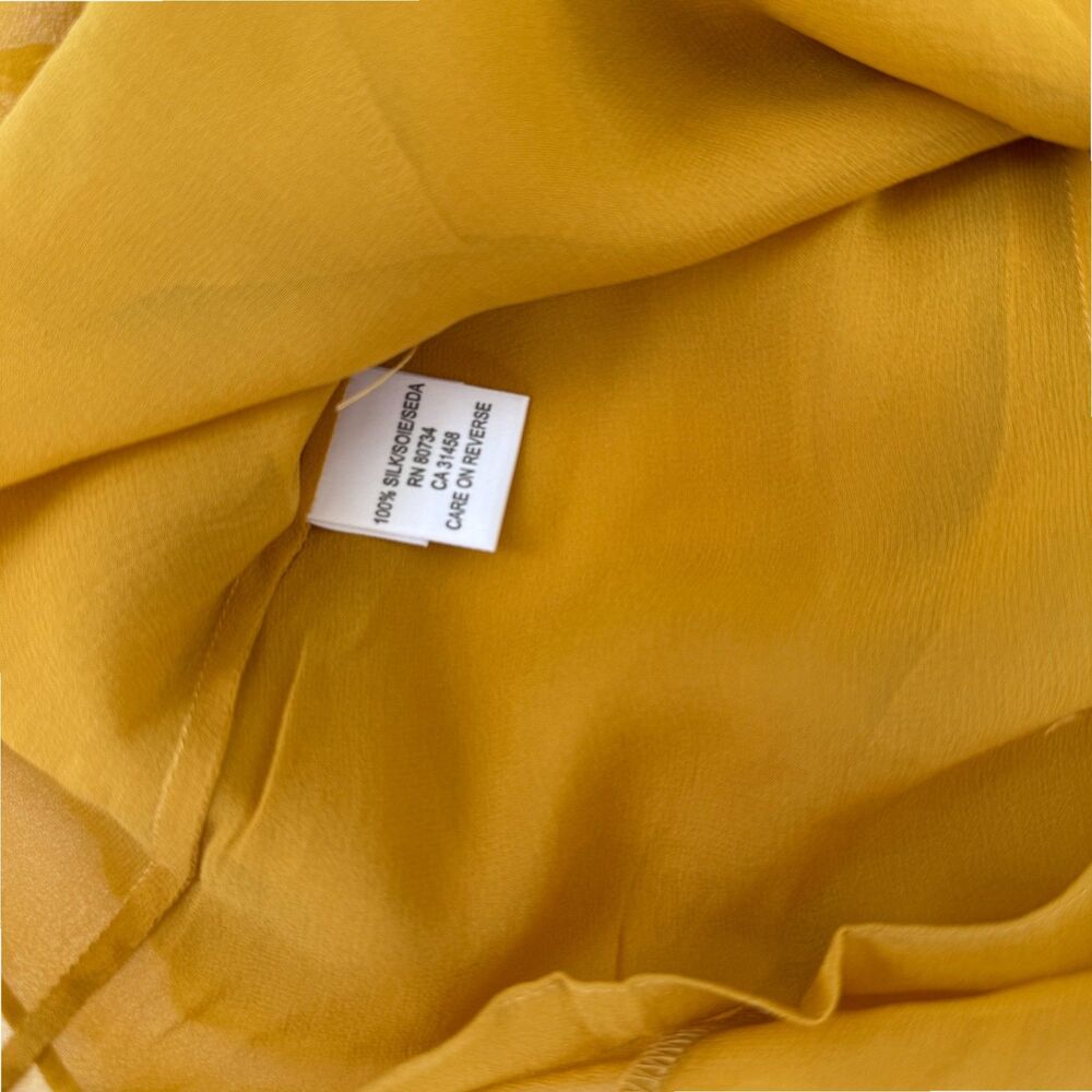 NWT BCBGMaxAzria Silk Chiffon Ruffle Cami Amber Size M - Picture 5 of 5